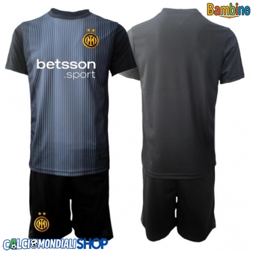 Maglie da calcio Inter Milan Portiere Prima Maglia Bambino 2025-26 Manica Corta + Pantaloni corti)